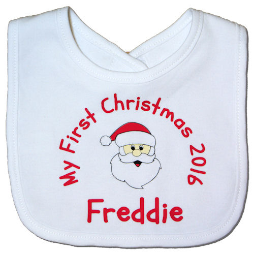 my first christmas bib personalised